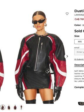 LAMARQUE Dustin Moto Jacket Size Medium